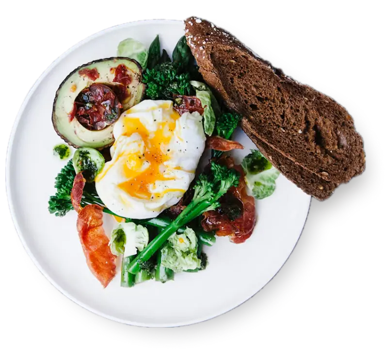 Fresh breakfast plate